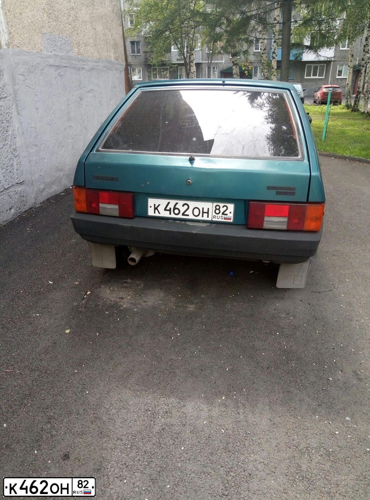 Фото автомобиля LADA 2109 SAMARA, 1997 — госномер К462ОН82. Цвет: ИЗУМРУД