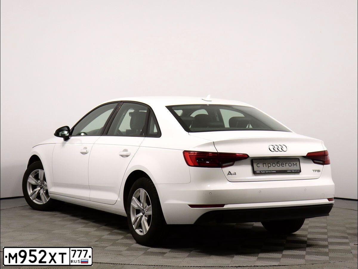 Фото автомобиля AUDI A4, 2017 — госномер В022КТ790. Цвет: Белый