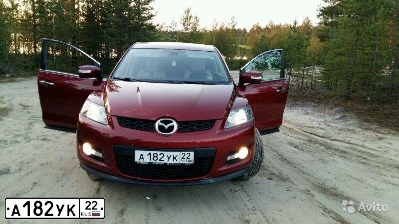 Фото автомобиля MAZDA CX-7, 2008 — госномер В730МС89. Цвет: КРАСНЫЙ