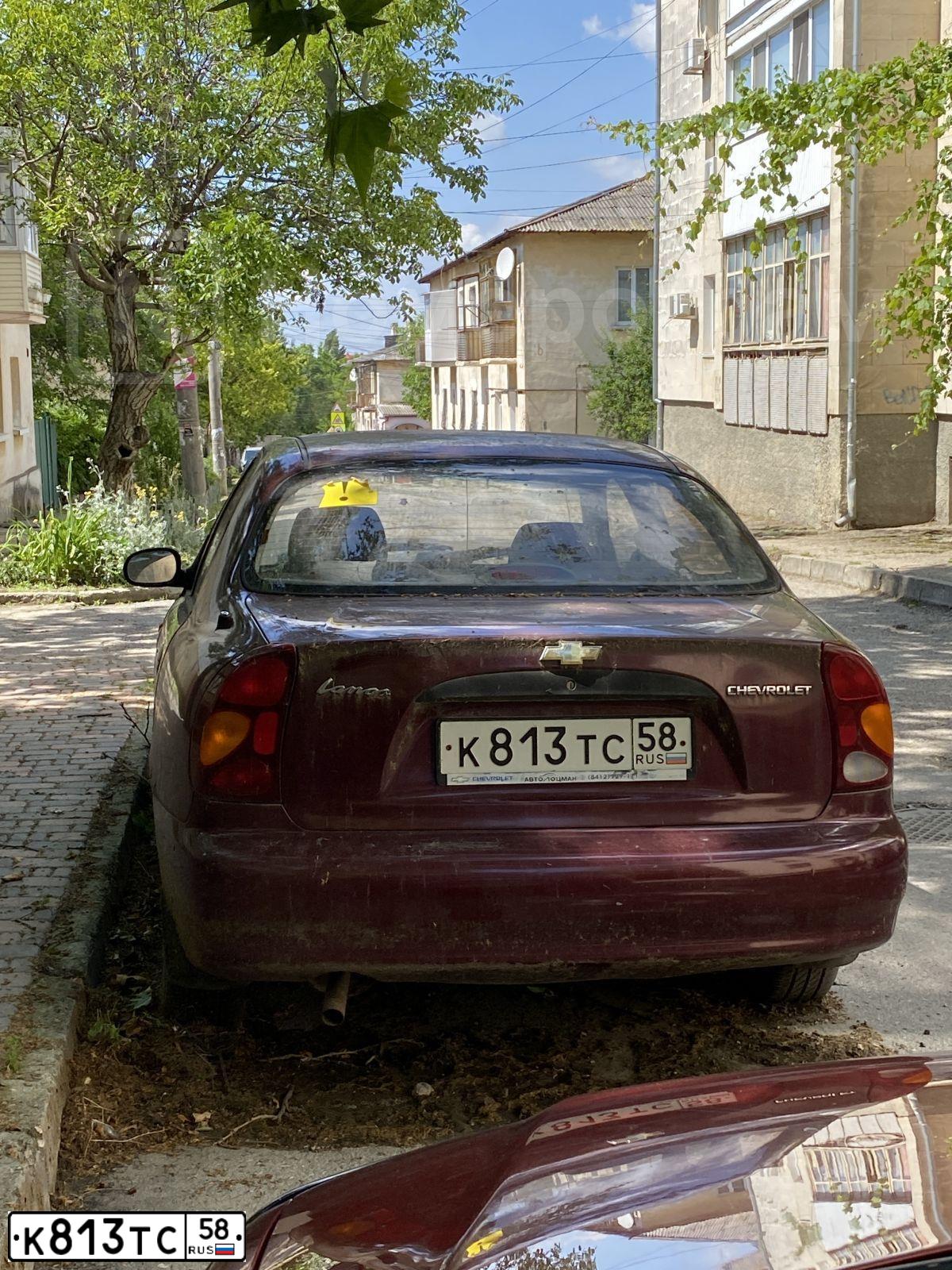 Фото автомобиля CHEVROLET LANOS, 2007 — госномер Н606РУ82. Цвет: ВИШНЕВЫЙ