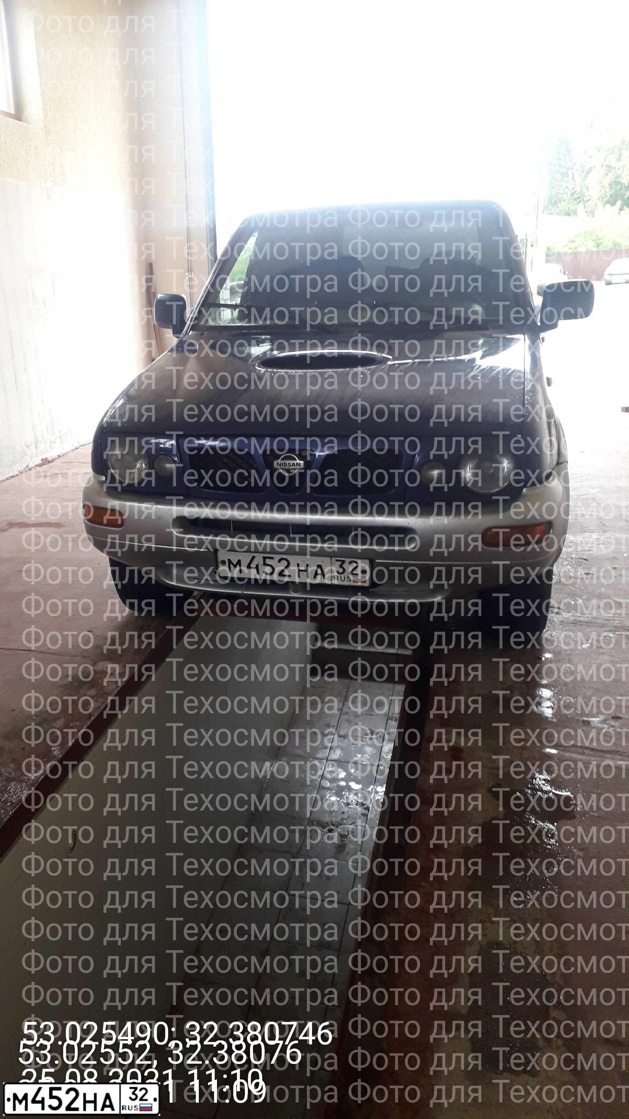 Фото автомобиля NISSAN TERRANO, 1999 — госномер М452НА32. Цвет: СИНИЙ