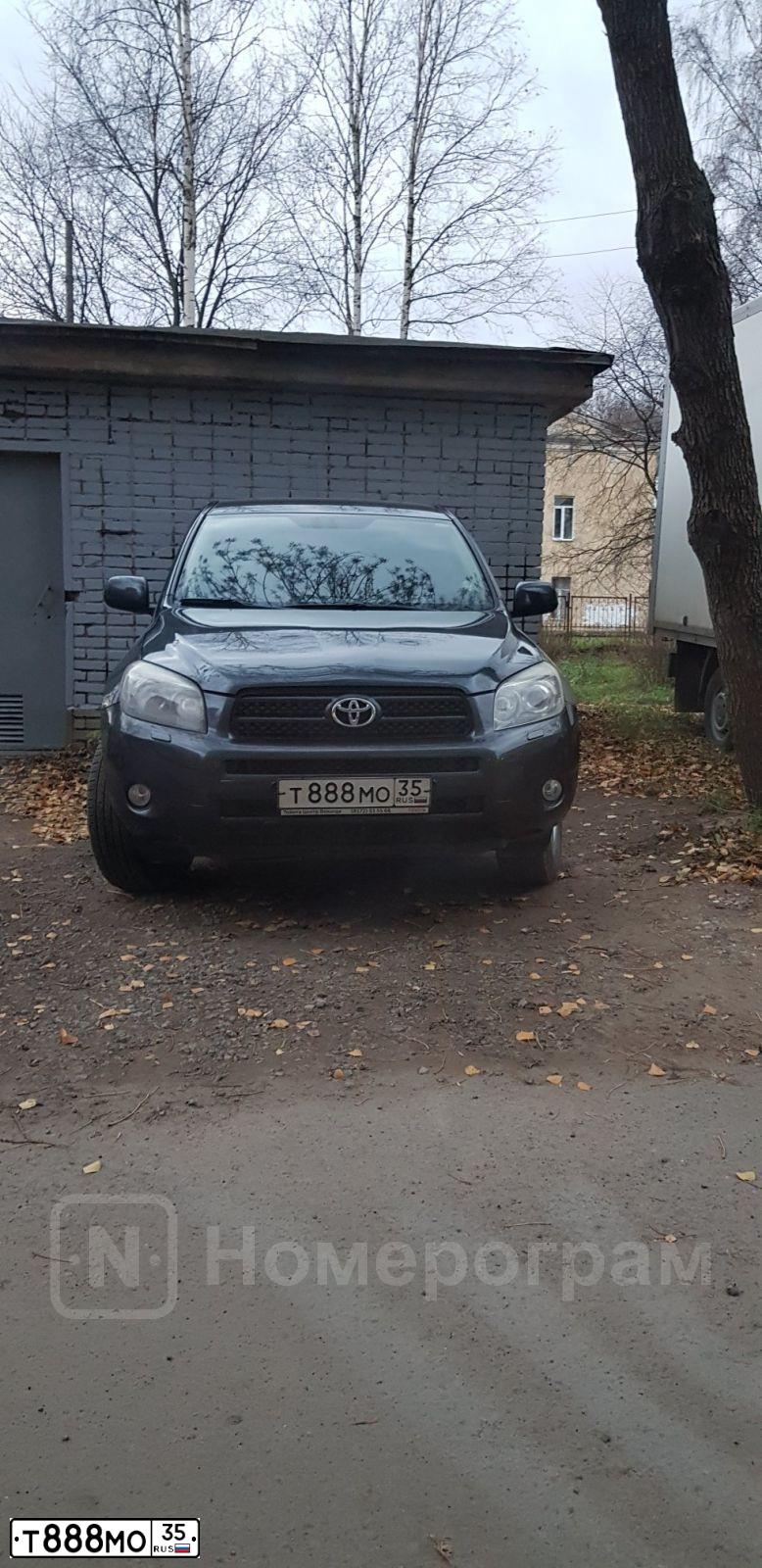 Фото автомобиля TOYOTA RAV4, 2007 — госномер Т888МО35. Цвет: ТЕМНО-СЕРЫЙ