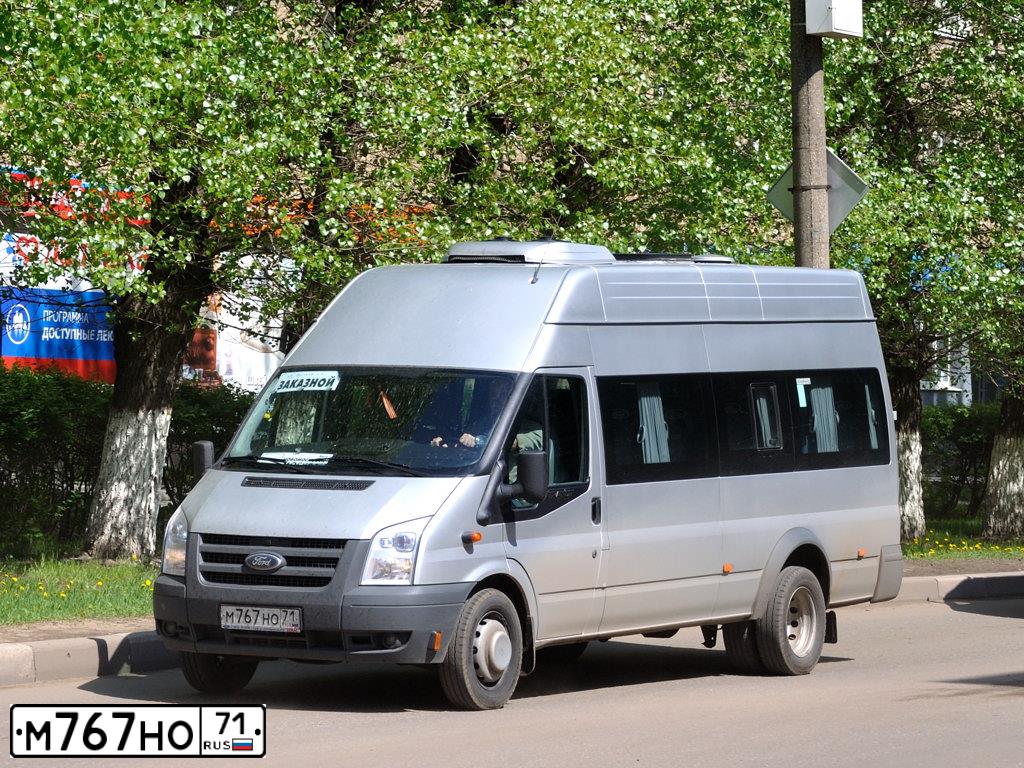 Фото автомобиля FORD TRANSIT, 2011 — госномер М767НО71. Цвет: СЕРЕБРИСТЫЙ