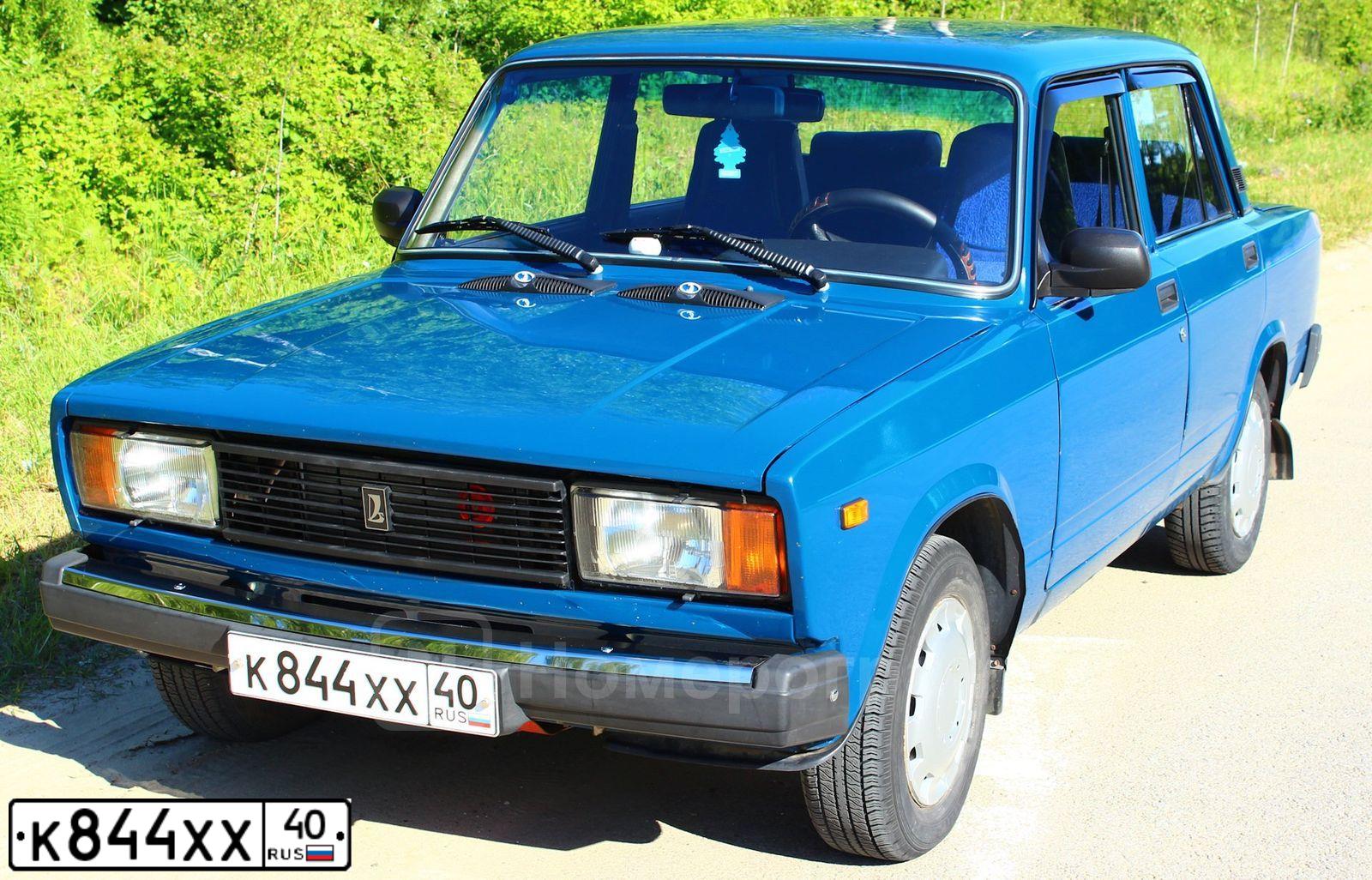 Фото автомобиля LADA 2105, 2009 — госномер К844ХХ40. Цвет: Сине-зеленый