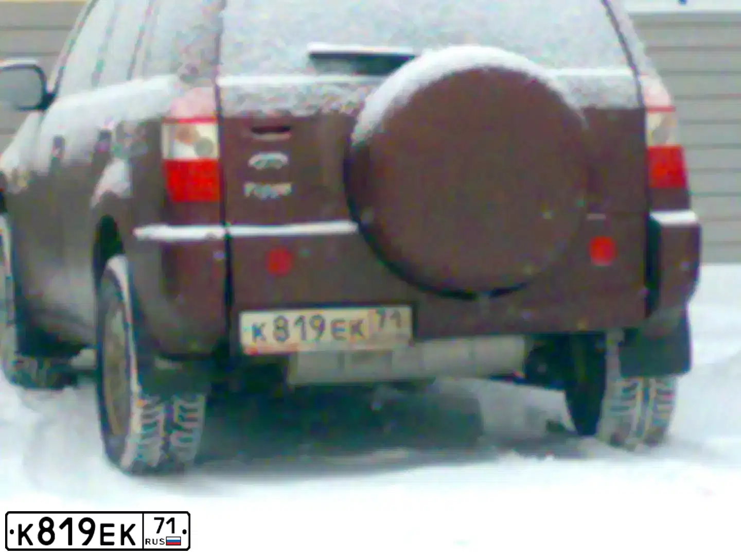 Фото автомобиля CHERY TIGGO, 2007 — госномер О038МХ71. Цвет: Красный