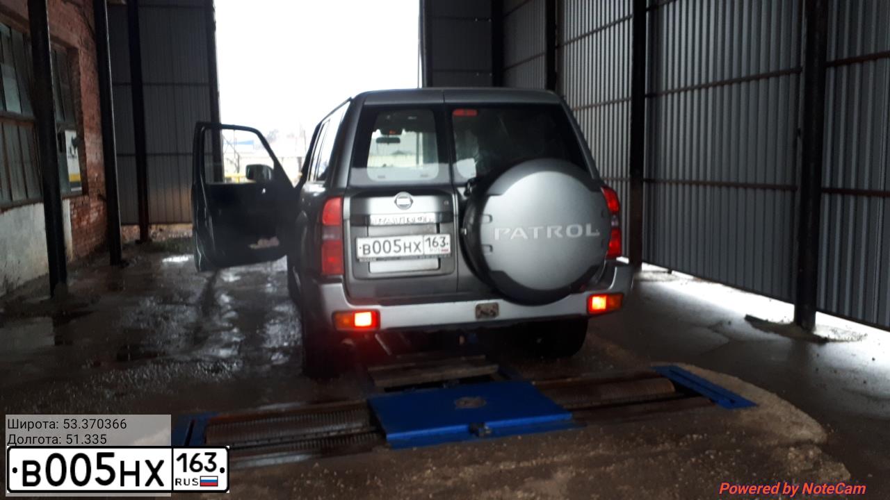 Фото автомобиля NISSAN PATROL, 2007 — госномер В005НХ163. Цвет: СЕРЫЙ