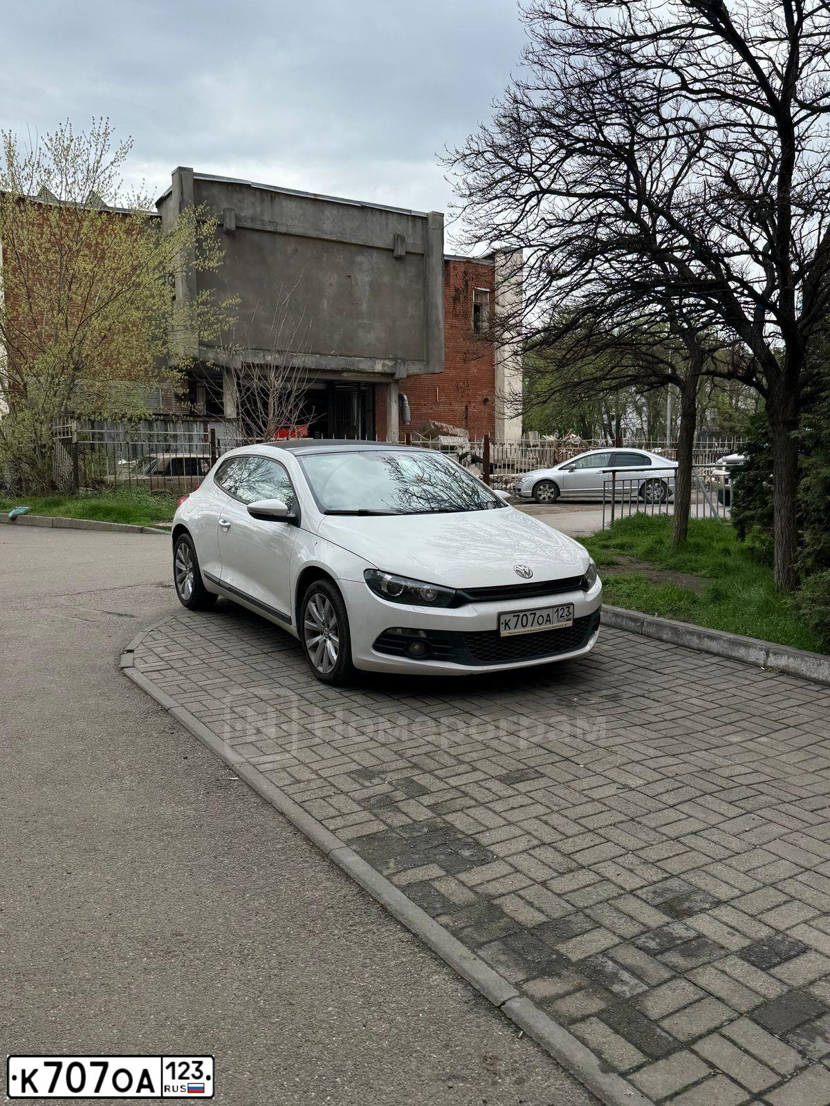 Фото автомобиля VOLKSWAGEN SCIROCCO, 2012 — госномер Н777ТР93. Цвет: БЕЛЫЙ