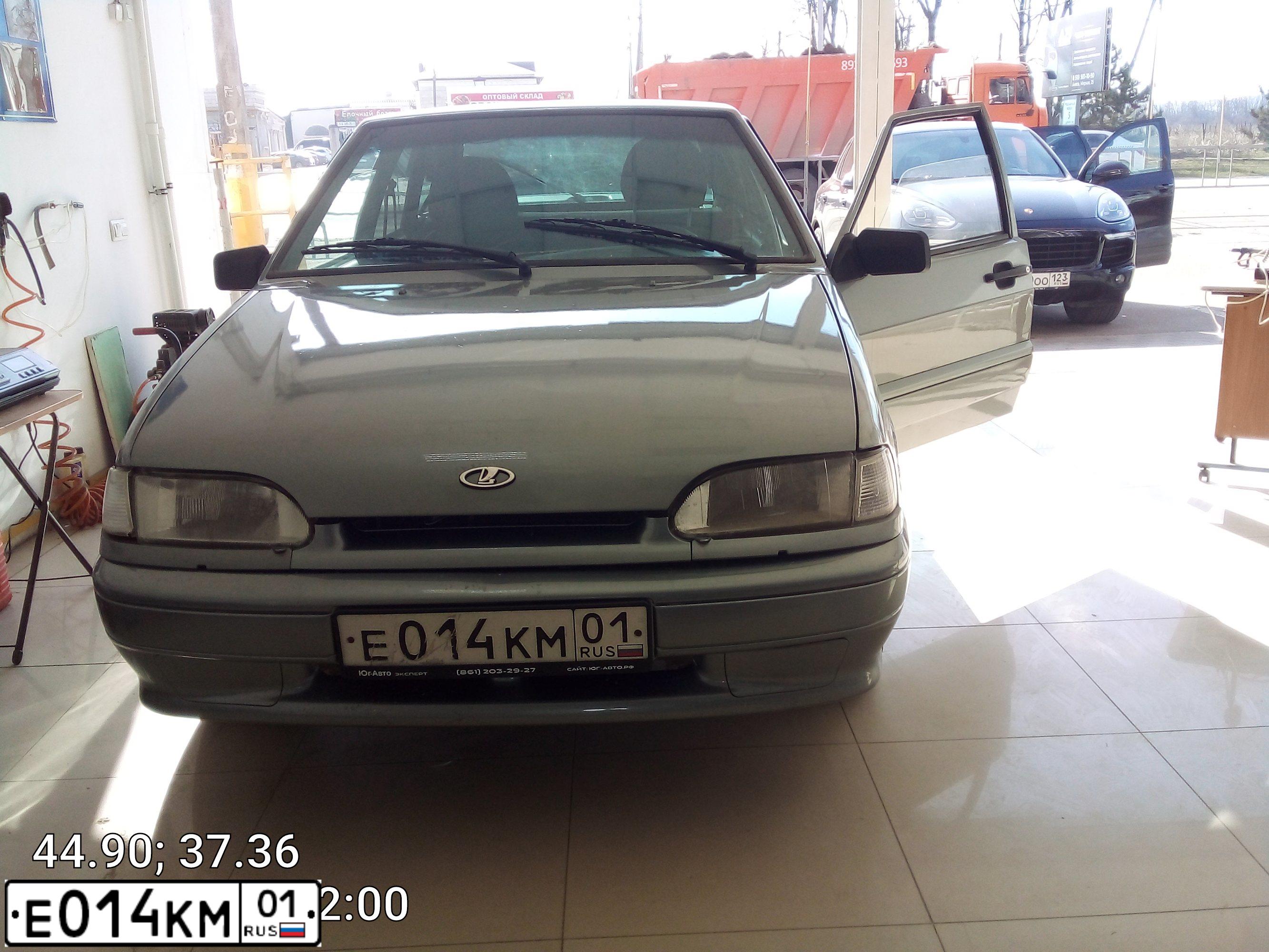 Фото автомобиля LADA 2114 SAMARA, 2005 — госномер Е840ЕА193. Цвет: средний серо-зеленый металлик