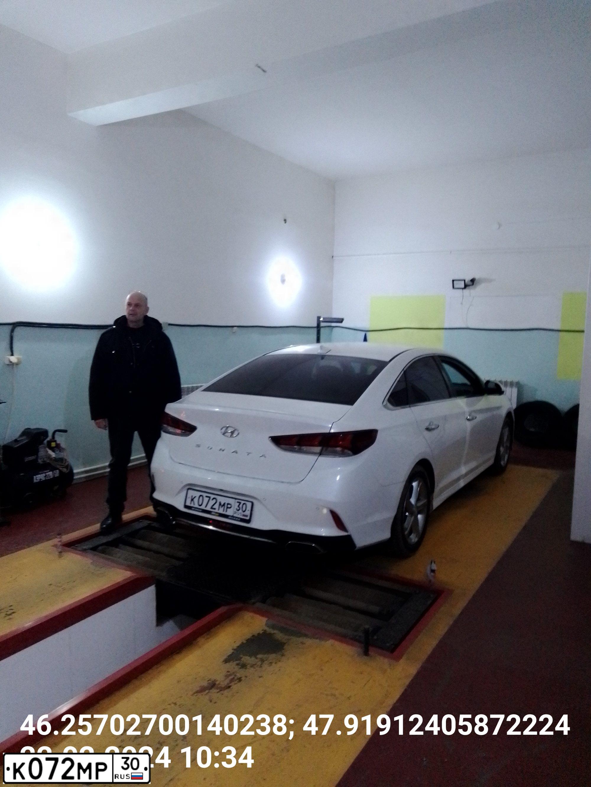 Фото автомобиля HYUNDAI SONATA, 2018 — госномер К072МР30. Цвет: Белый