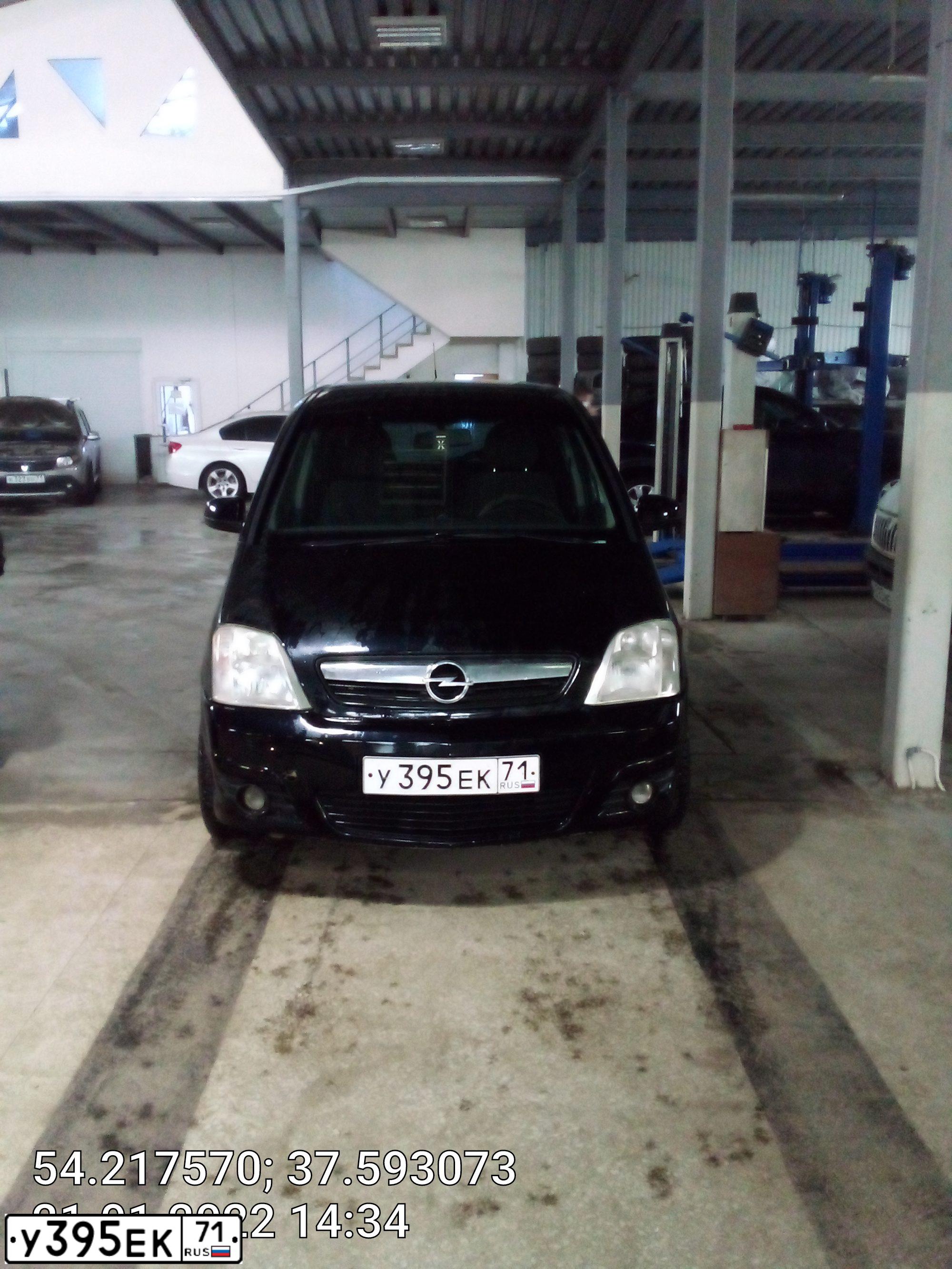 Фото автомобиля OPEL MERIVA, 2007 — госномер О058ВА71. Цвет: ЧЕРНЫЙ