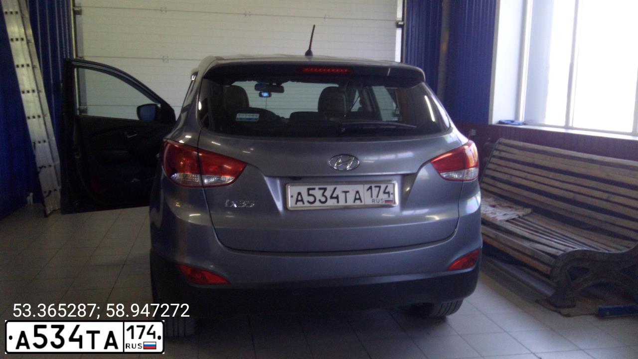 Фото автомобиля HYUNDAI IX35, 2014 — госномер А534ТА174. Цвет: СЕРЫЙ