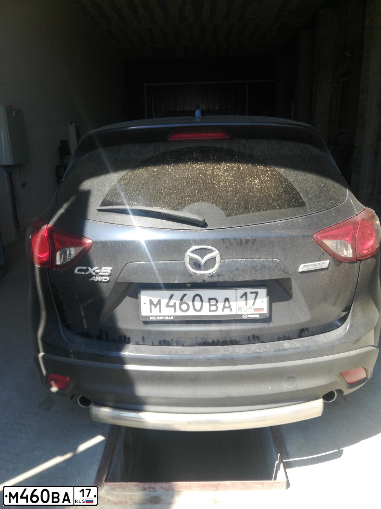 Фото автомобиля MAZDA CX-5, 2016 — госномер М460ВА17. Цвет: СИНИЙ