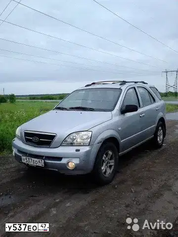 Фото автомобиля KIA SORENTO, 2005 — госномер Т114СР69. Цвет: Серебристый