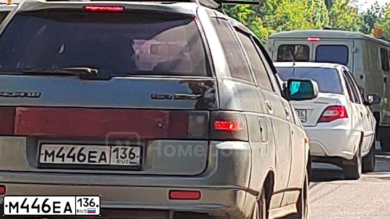 Фото автомобиля LADA 2111 LADA, 2006 — госномер М446ЕА136. Цвет: средний серо-зеленый металлик