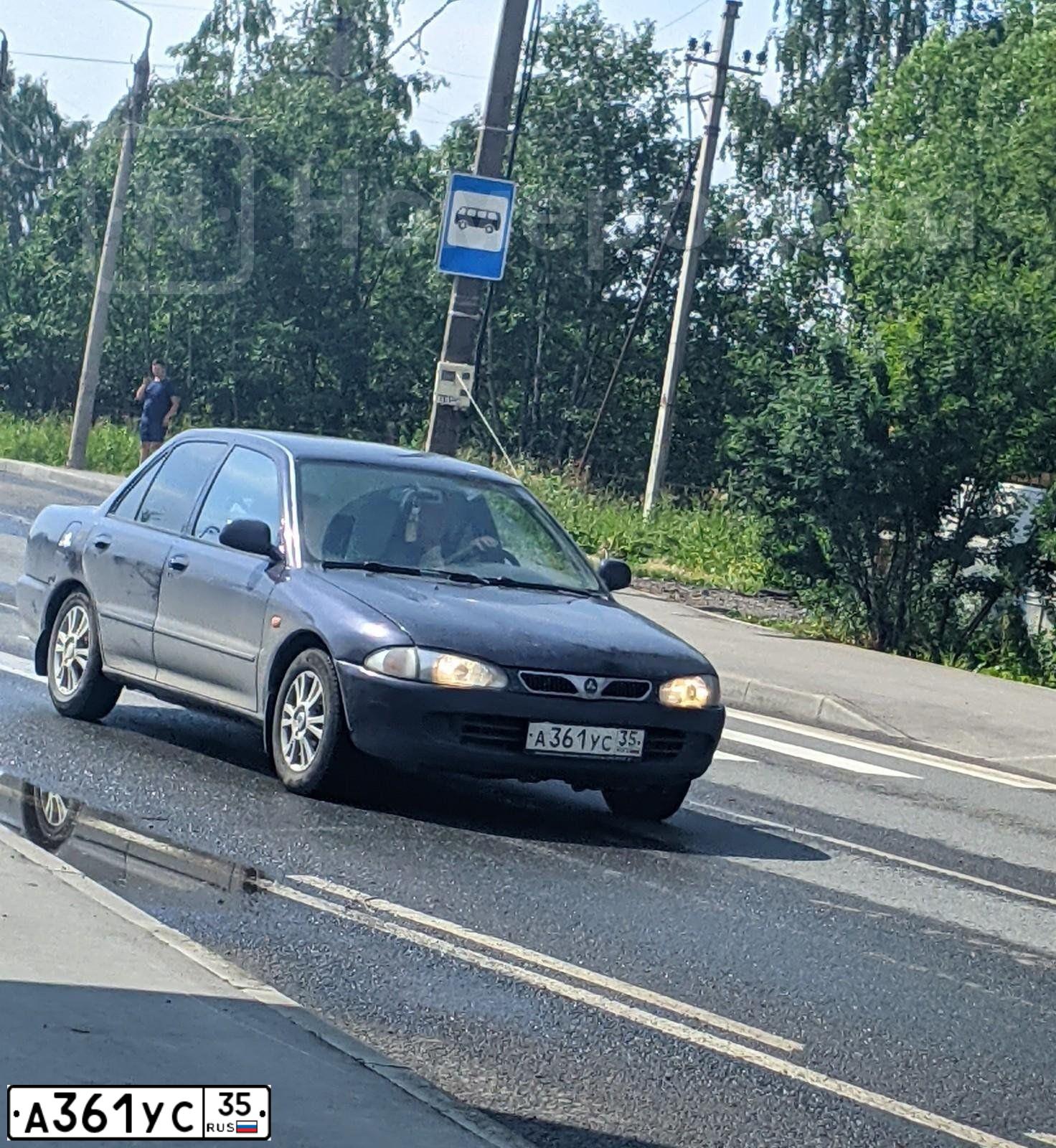 Фото автомобиля PROTON 400-SERIE, 1999 — госномер А361УС35. Цвет: ФИОЛЕТОВЫЙ
