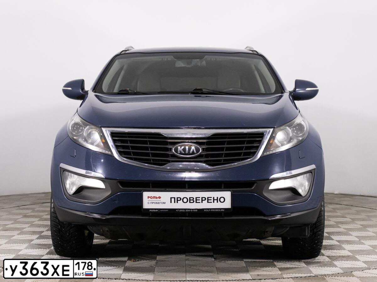 Фото автомобиля KIA SPORTAGE, 2012 — госномер М090СО62. Цвет: синий