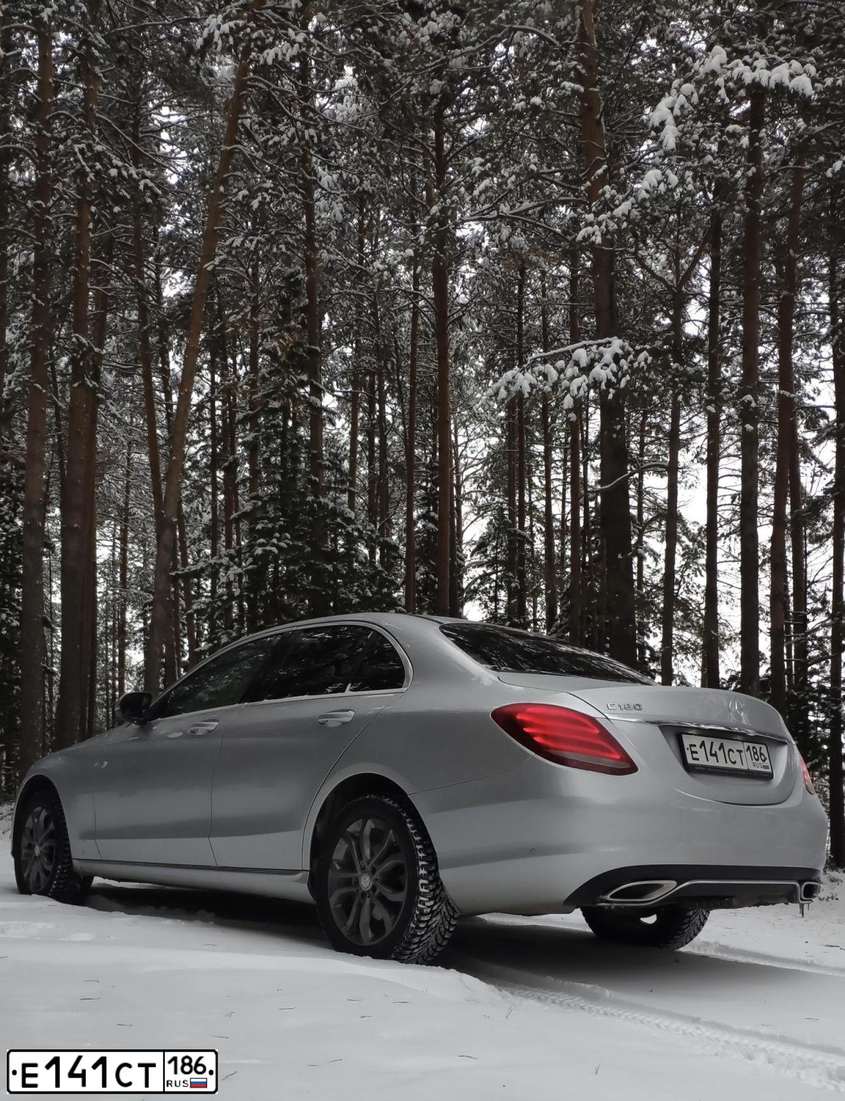 Фото автомобиля MERCEDES C-KLASSE, 2016 — госномер Е895ОУ186. Цвет: СЕРЕБРИСТЫЙ