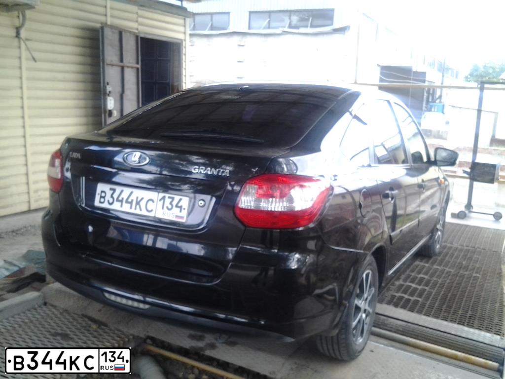 Фото автомобиля LADA 2191 GRANTA, 2014 — госномер В344КС134. Цвет: ЧЕРНЫЙ