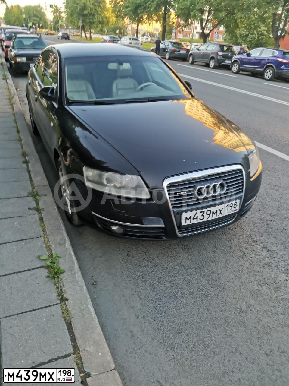 Фото автомобиля AUDI A6, 2005 — госномер М439МХ198. Цвет: ЧЕРНЫЙ