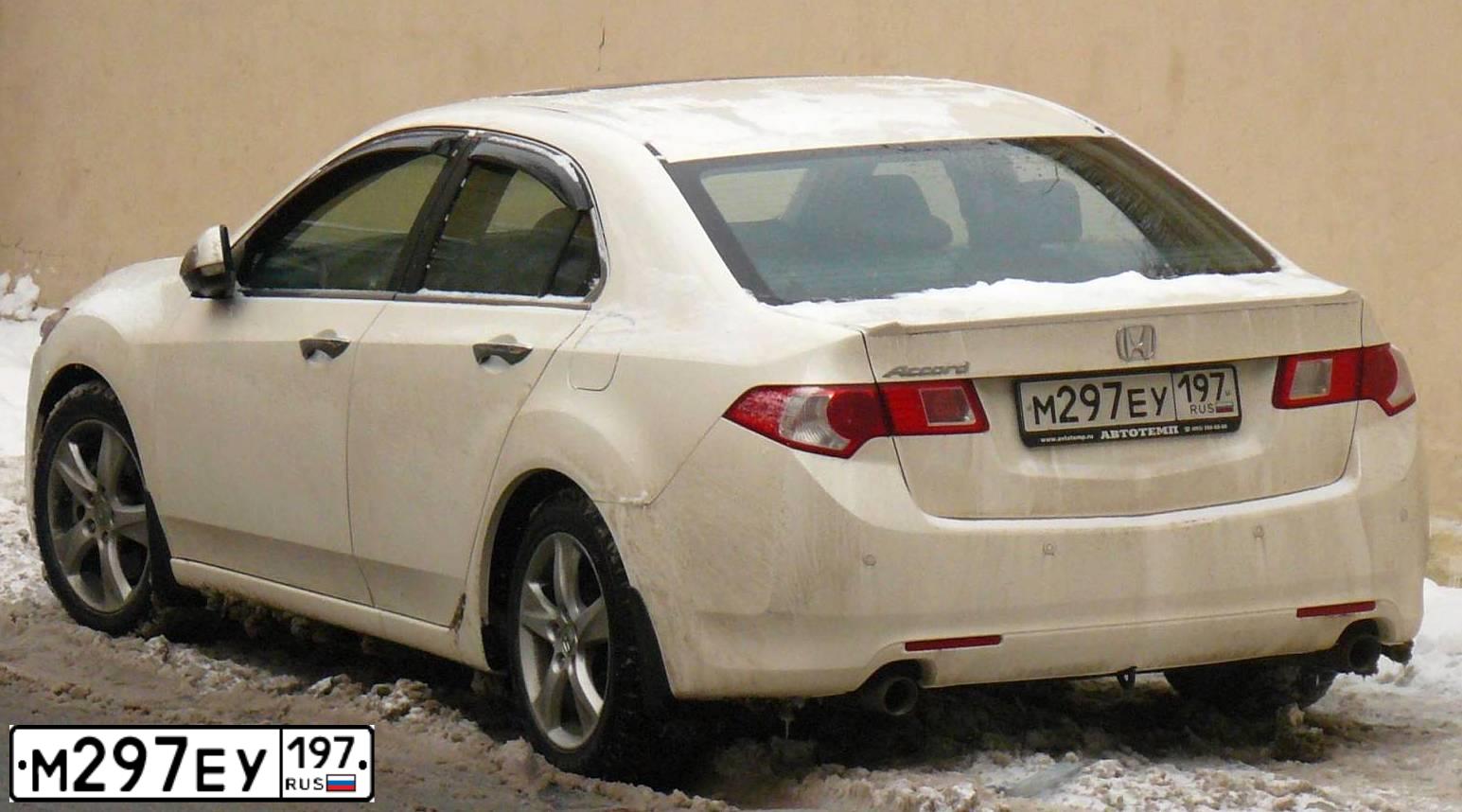 Фото автомобиля HONDA ACCORD, 2010 — госномер М277КВ154. Цвет: Белый