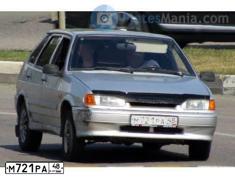 Фото автомобиля LADA 2114, 2008 — госномер У849РН48. Цвет: Светло-серебристый металик
