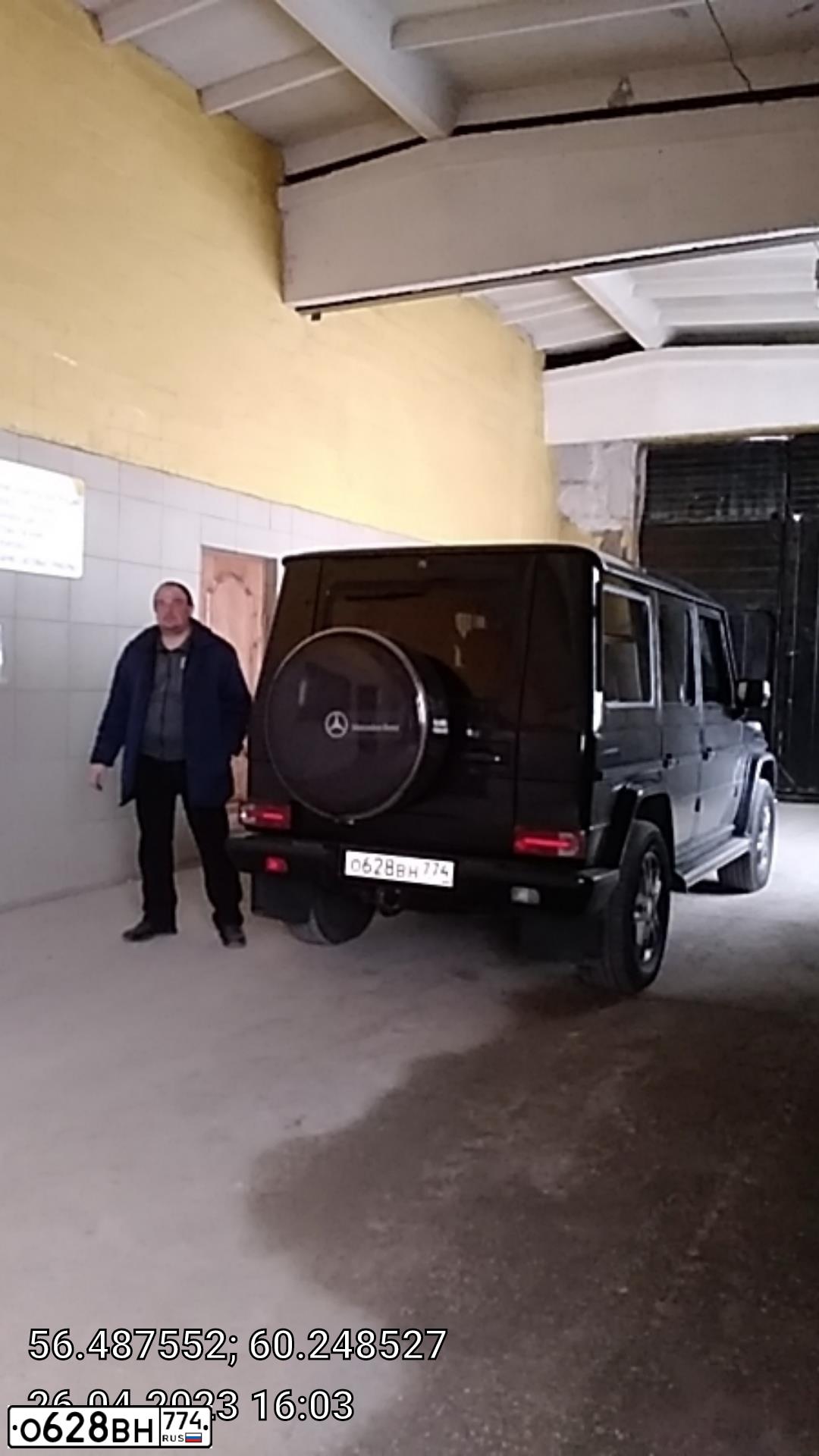 Фото автомобиля MERCEDES G-KLASSE, 2008 — госномер С804КК196. Цвет: ЧЕРНЫЙ