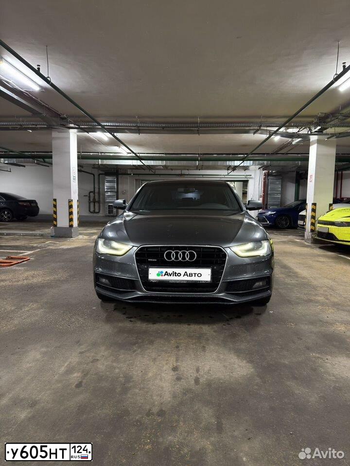 Фото автомобиля AUDI A4, 2014 — госномер У605НТ124. Цвет: Серый