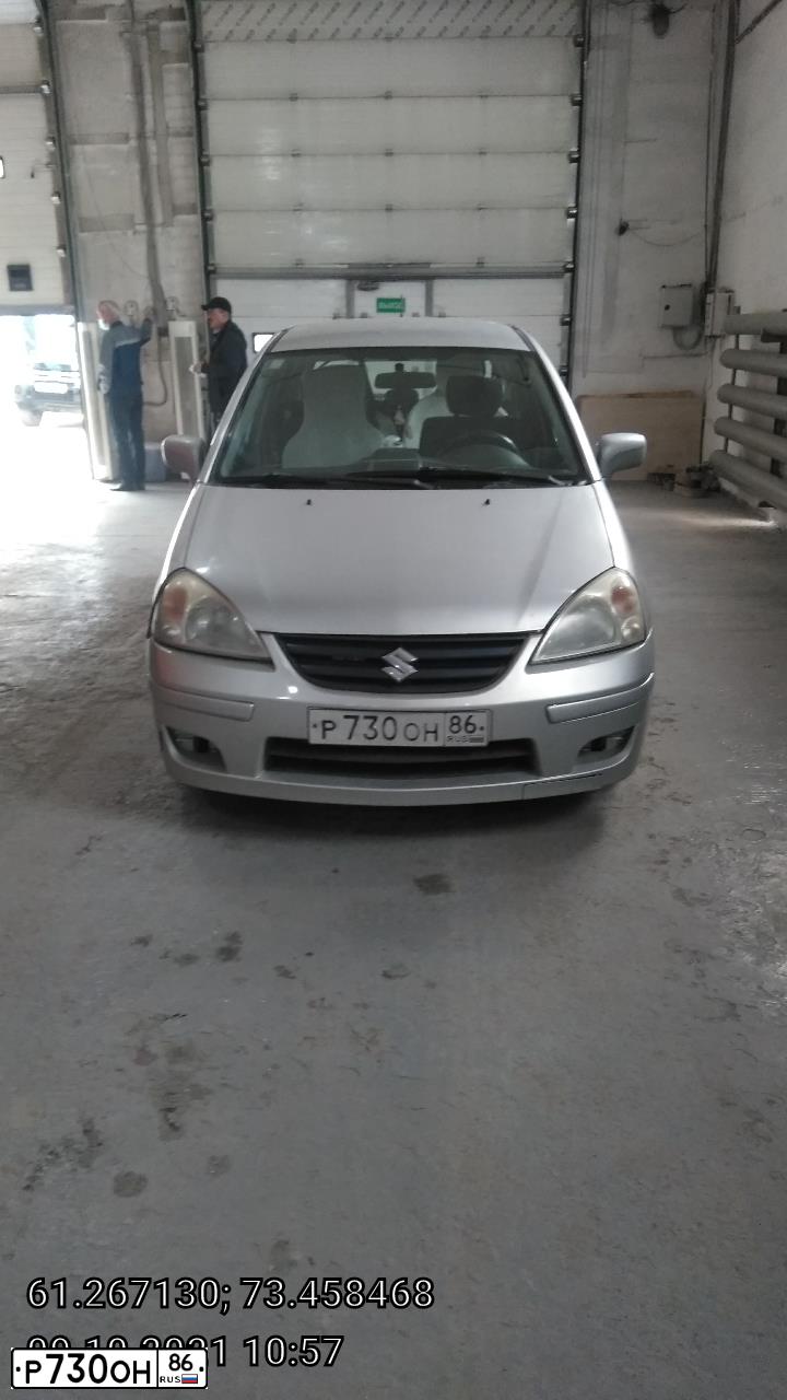 Фото автомобиля SUZUKI LIANA, 2005 — госномер Н566ОВ45. Цвет: Серебристый