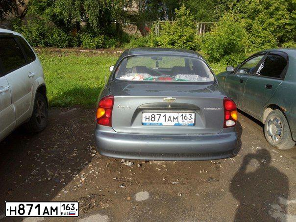 Фото автомобиля ШЕВРОЛЕТЛАНОС, 2006 — госномер В580МС163. Цвет: СЕРЫЙ