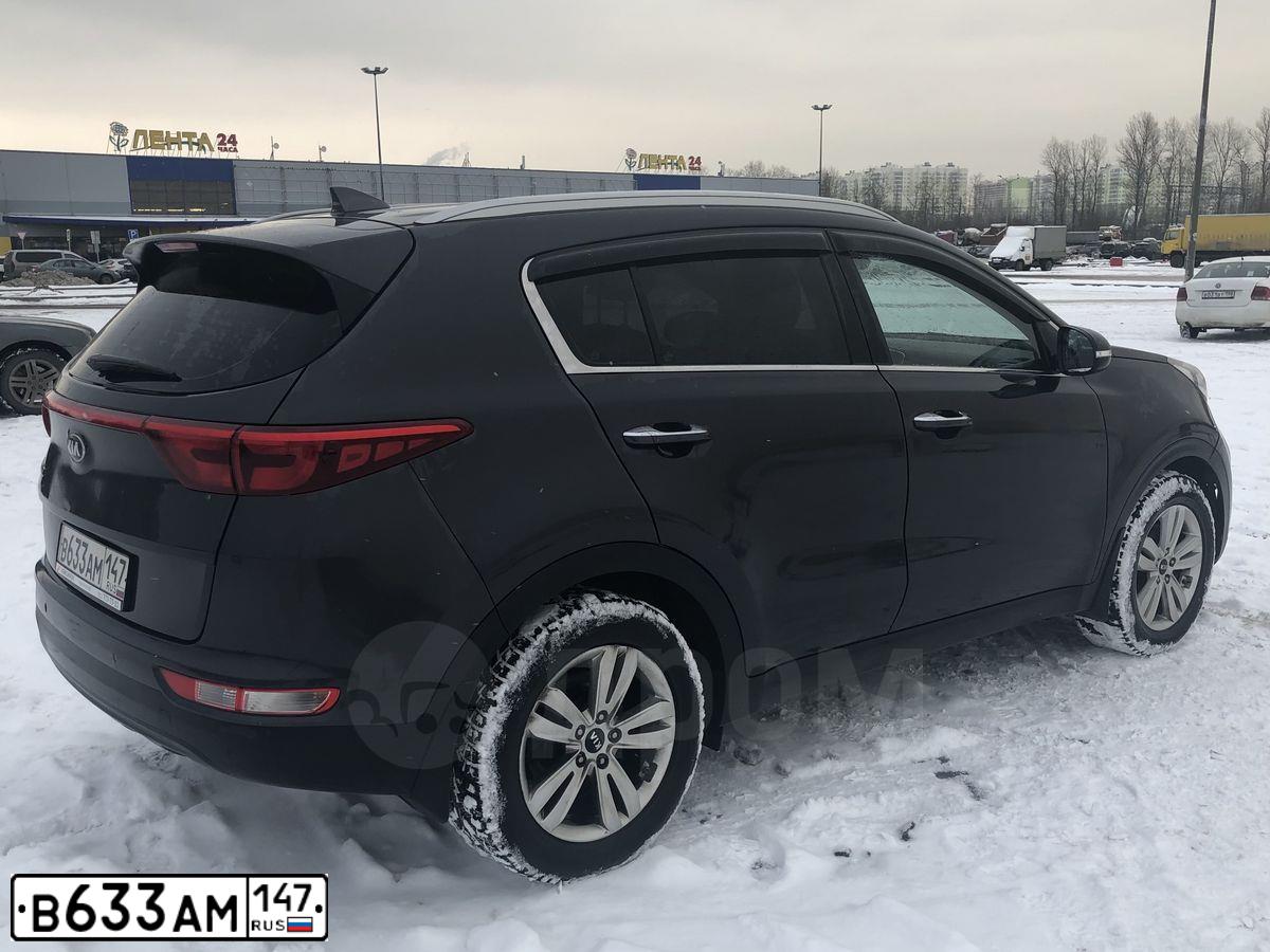 Фото автомобиля KIA SPORTAGE, 2017 — госномер В633АМ147. Цвет: Серый