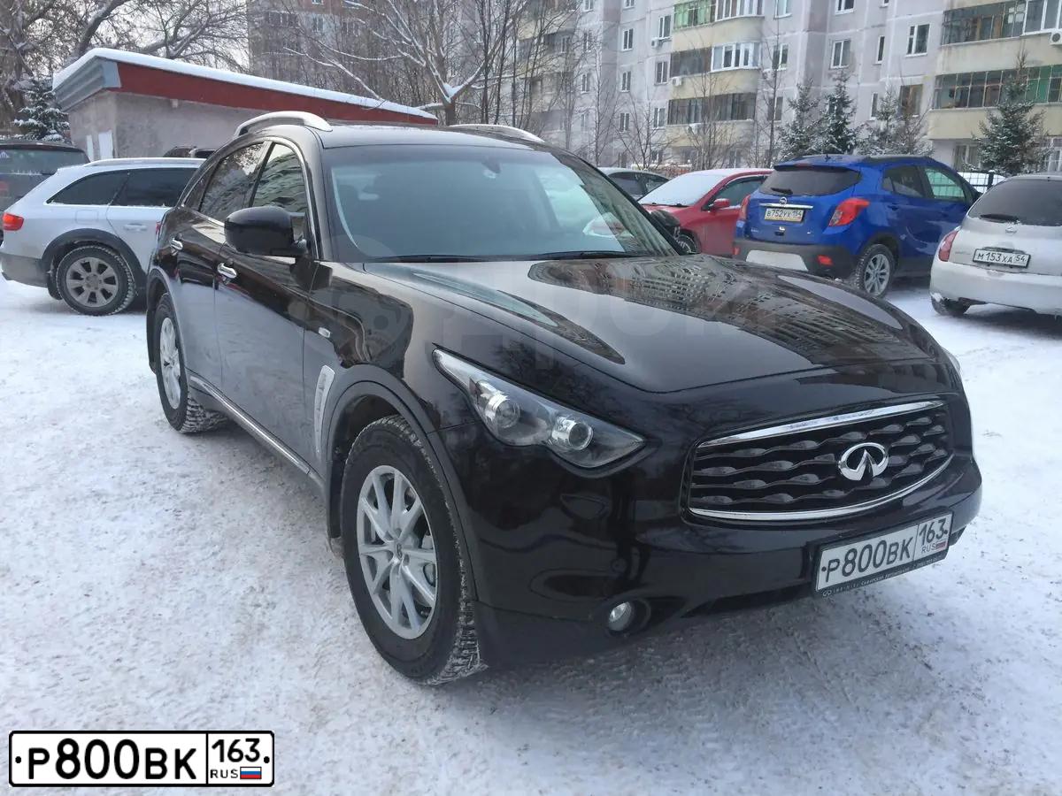 Фото автомобиля INFINITI QX70 /FX/, 2011 — госномер Т666ЕС142. Цвет: ЧЕРНЫЙ