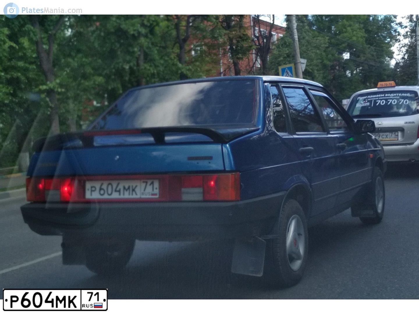 Фото автомобиля LADA 2109 SAMARA, 1996 — госномер Р604МК71. Цвет: СИНИЙ