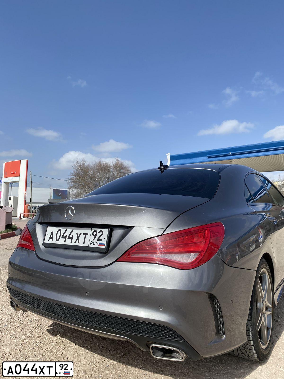 Фото автомобиля MERCEDES CLA-KLASSE, 2015 — госномер А044ХТ92. Цвет: СЕРЫЙ