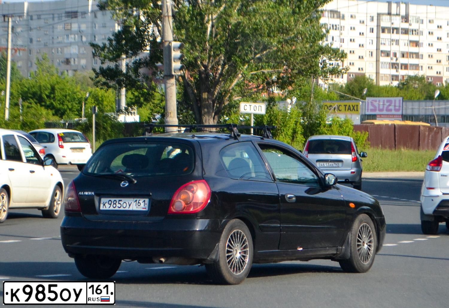 Фото автомобиля NISSAN ALMERA, 2004 — госномер К287АТ95. Цвет: ЧЕРНЫЙ