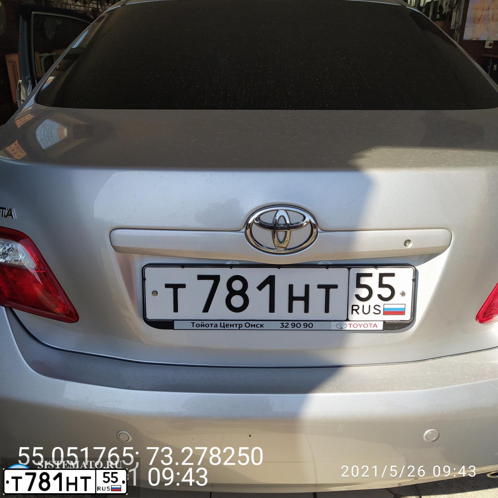 Фото автомобиля TOYOTA CAMRY, 2009 — госномер Т781НТ55. Цвет: СЕРЕБРИСТЫЙ МЕТАЛЛ