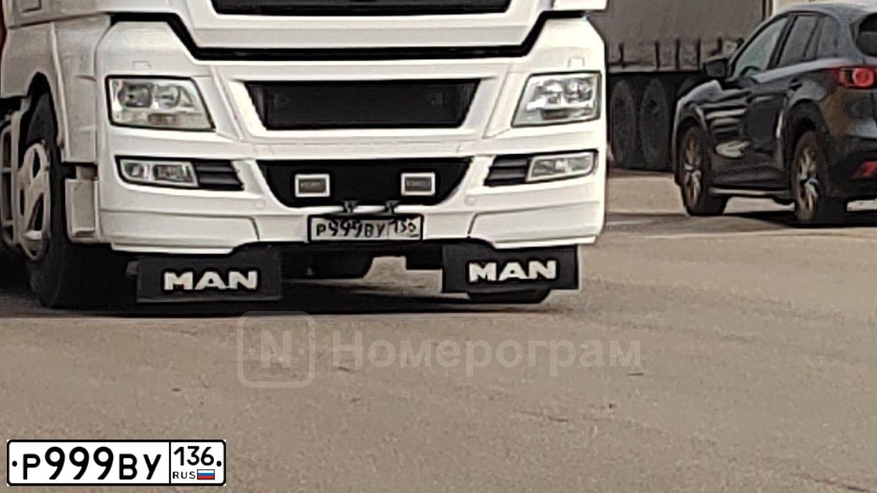 Фото автомобиля MAN TGX 18.XXX /4X2/, 2012 — госномер Р999ВУ136. Цвет: Белый