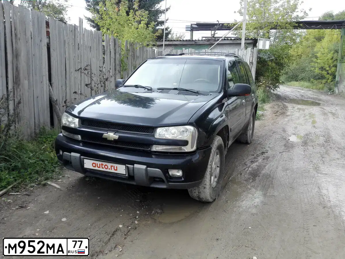 Фото автомобиля CHEVROLET TRAILBLAZER, 2008 — госномер М952МА77. Цвет: ЧЕРНЫЙ