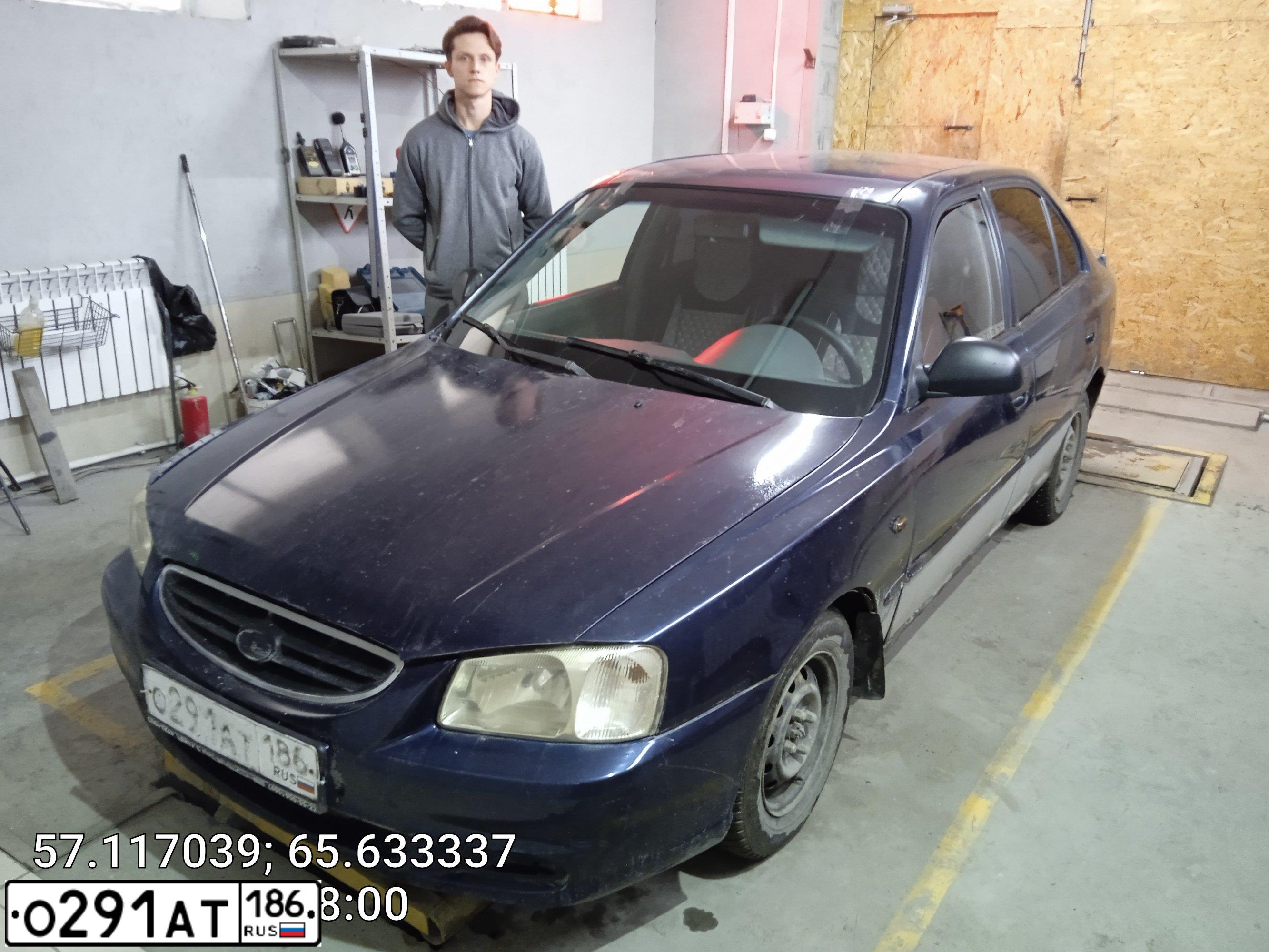 Фото автомобиля TAGAZ ACCENT, 2007 — госномер Х246ТН72. Цвет: синий