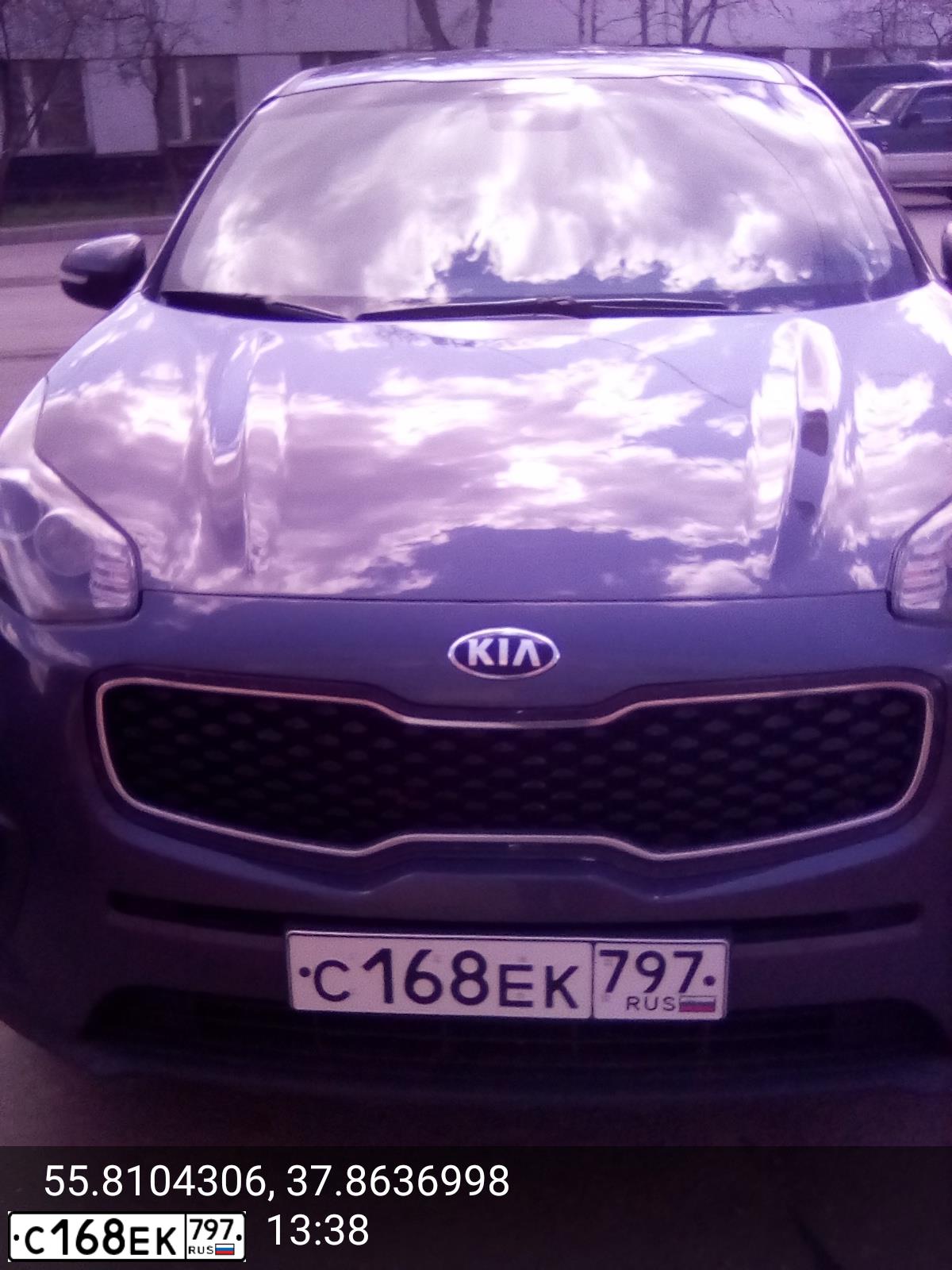 Фото автомобиля KIA SPORTAGE, 2017 — госномер М939РВ750. Цвет: синий