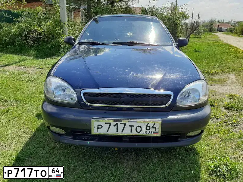 Фото автомобиля ZAZ LANOS, 2008 — госномер Р717ТО64. Цвет: Темно-синий