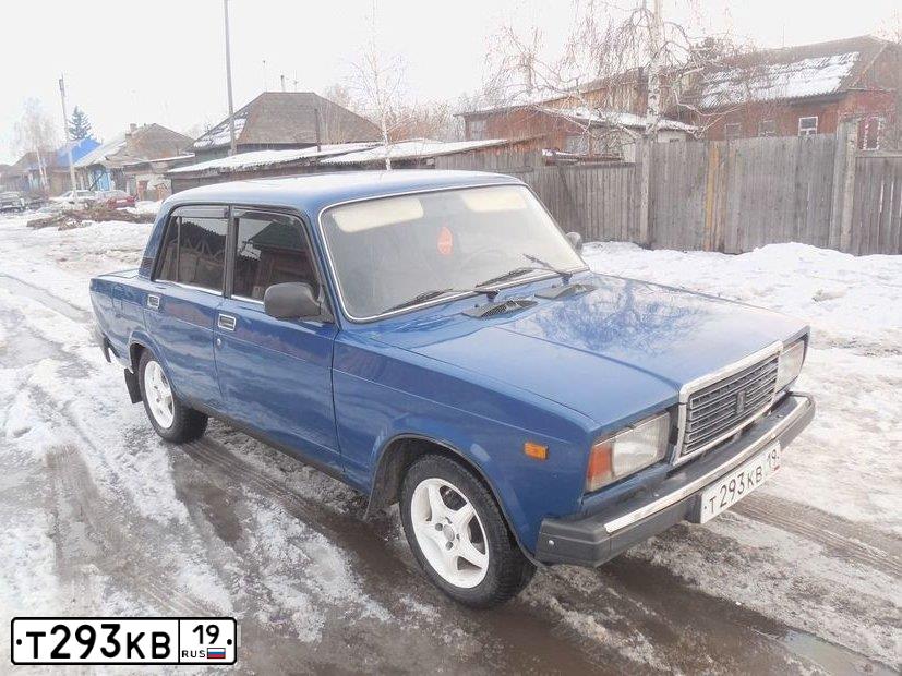 Фото автомобиля LADA 2107, 2008 — госномер Т293КВ19. Цвет: ТЕМНО-СИНИЙ