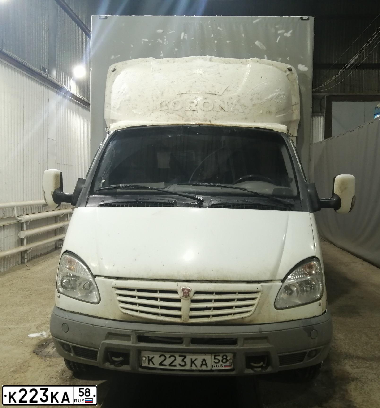 Фото автомобиля GAZ Z 3302 GAZEL, 2006 — госномер К223КА58. Цвет: Белый