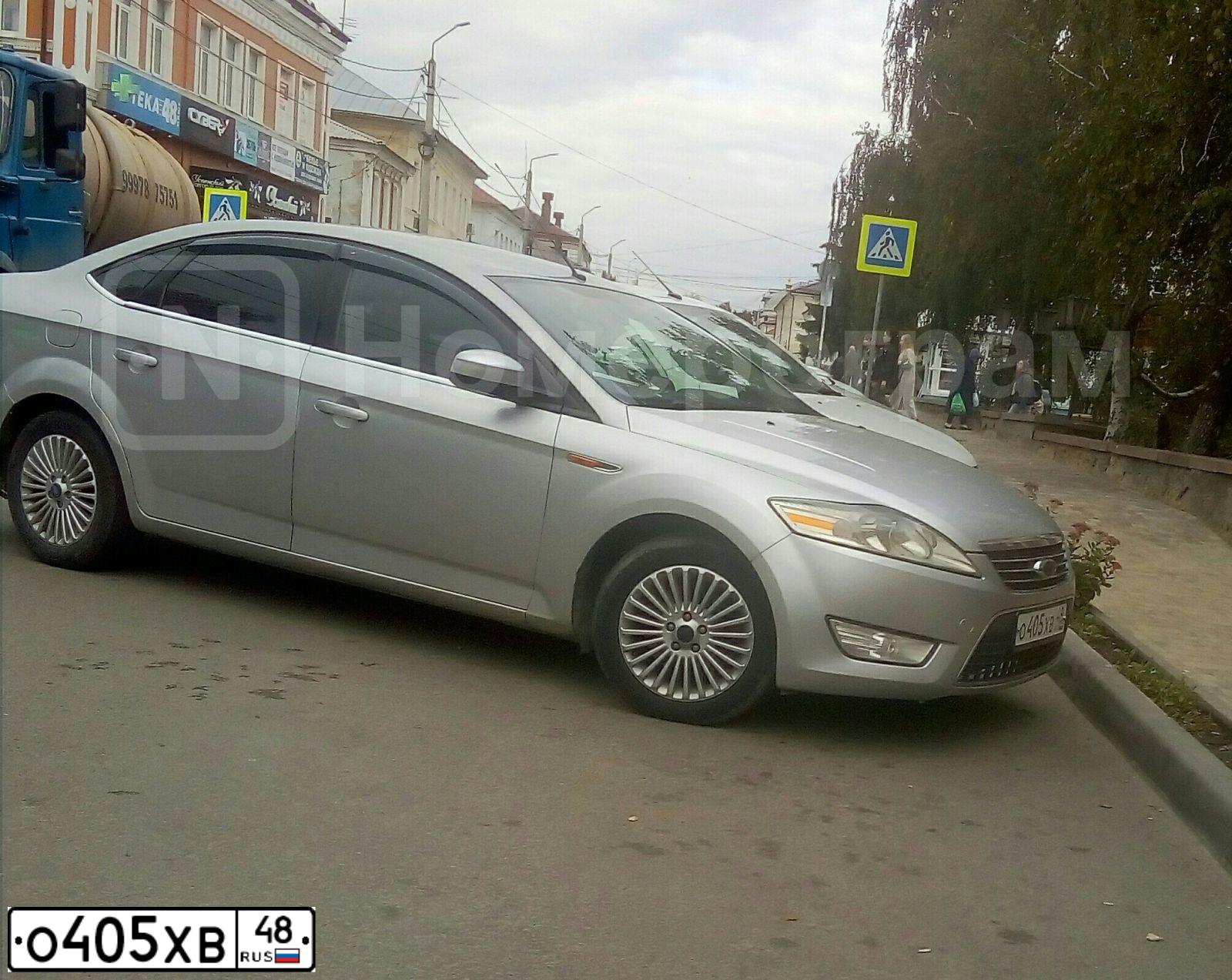 Фото автомобиля FORD MONDEO, 2008 — госномер Р135НУ48. Цвет: СЕРЫЙ