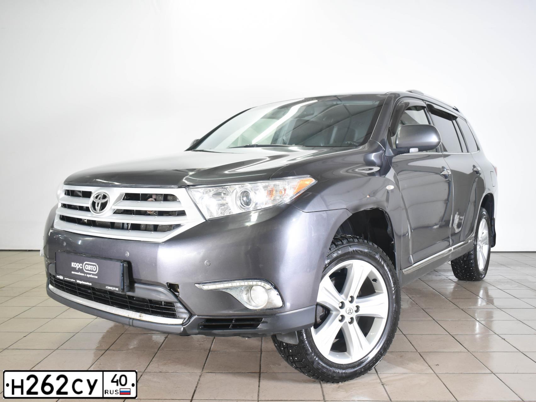 Фото автомобиля TOYOTA HIGHLANDER, 2013 — госномер О059МЕ40. Цвет: Серый