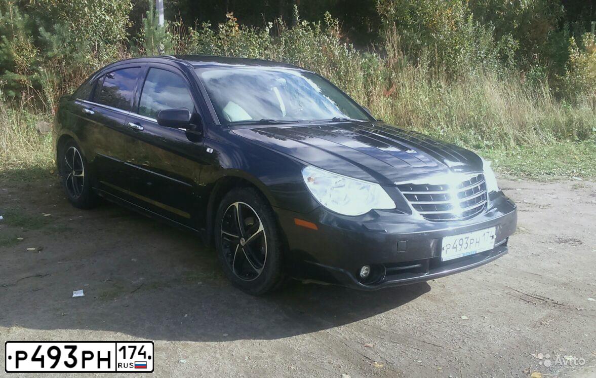 Фото автомобиля CHRYSLER SEBRING, 2007 — госномер Р493РН174. Цвет: ЧЕРНЫЙ