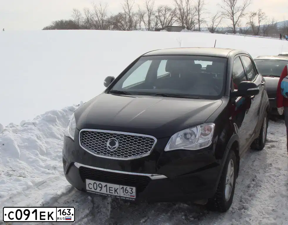 Фото автомобиля SSANGYONG ACTYON, 2012 — госномер С091ЕК163. Цвет: ЧЕРНЫЙ