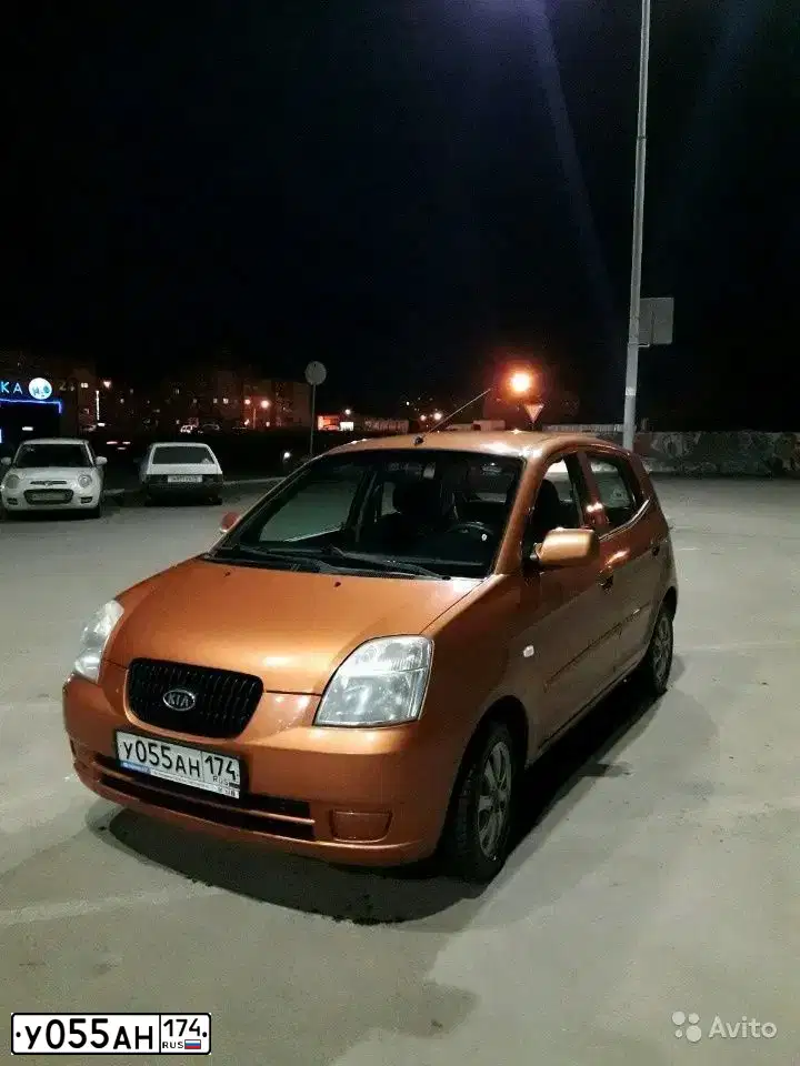 Фото автомобиля KIA PICANTO, 2007 — госномер К417ХК774. Цвет: Оранжевый