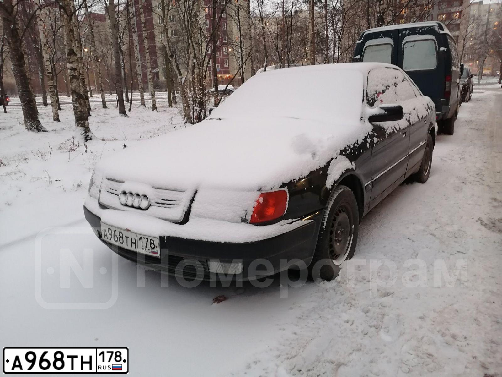 Фото автомобиля AUDI 100, 1991 — госномер А968ТН178. Цвет: ЧЕРНЫЙ