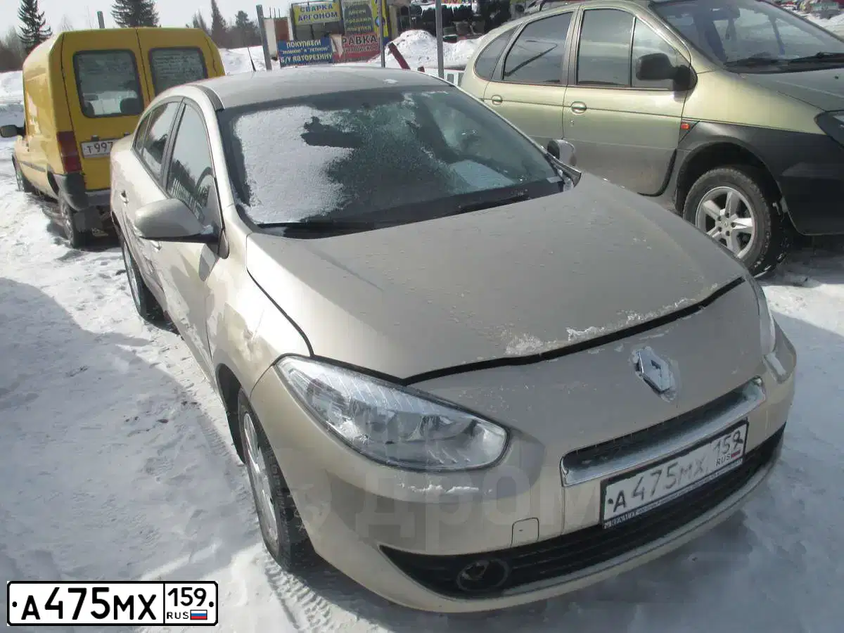 Фото автомобиля RENAULT FLUENCE, 2011 — госномер К096НМ159. Цвет: БЕЖЕВЫЙ
