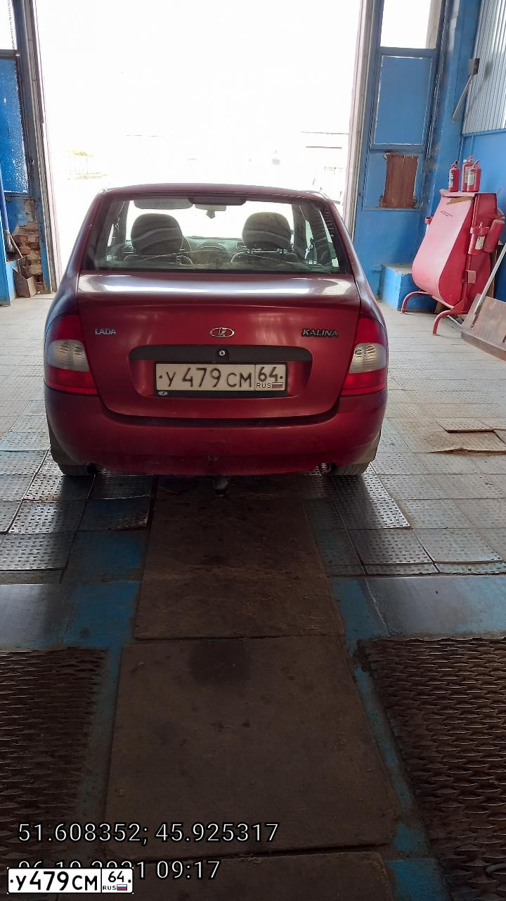 Фото автомобиля LADA 1118 KALINA, 2006 — госномер У479СМ64. Цвет: КРАСНЫЙ